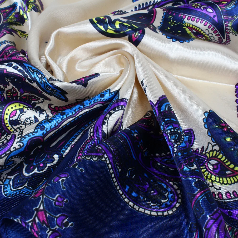 Новинка брендовый женский шелковый шарф в стиле ретро бандана 90*90 см богемная