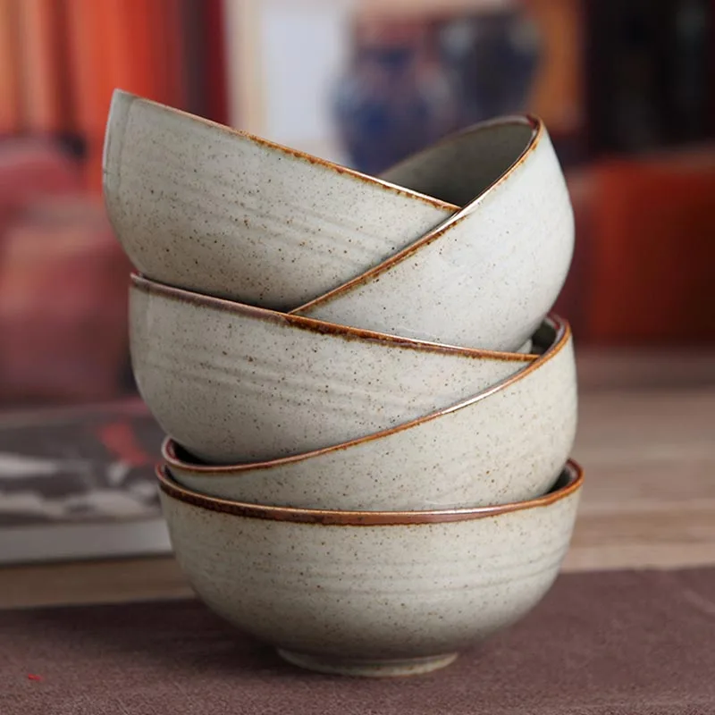 Цзиндэчжэнь ручная работа рисовые чаши подглазурная роспись растение Ramen чаша