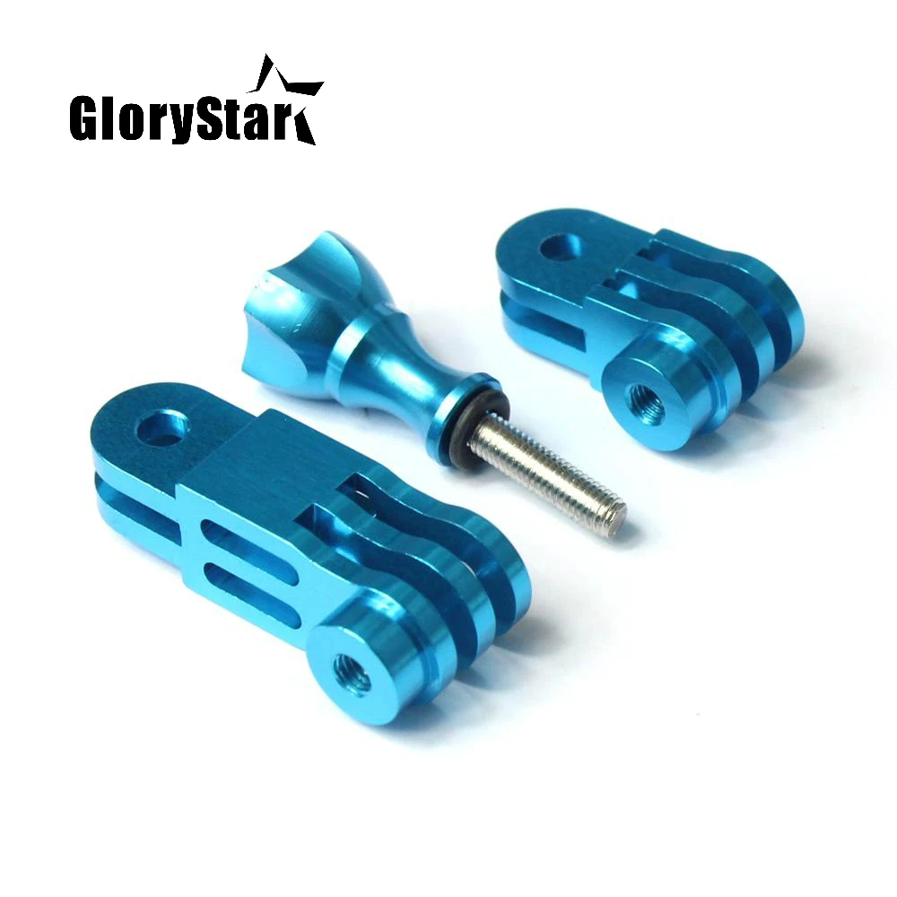 GloryStar CNC Алюминиевый Трехходовой поворотный кронштейн адаптер синего цвета для
