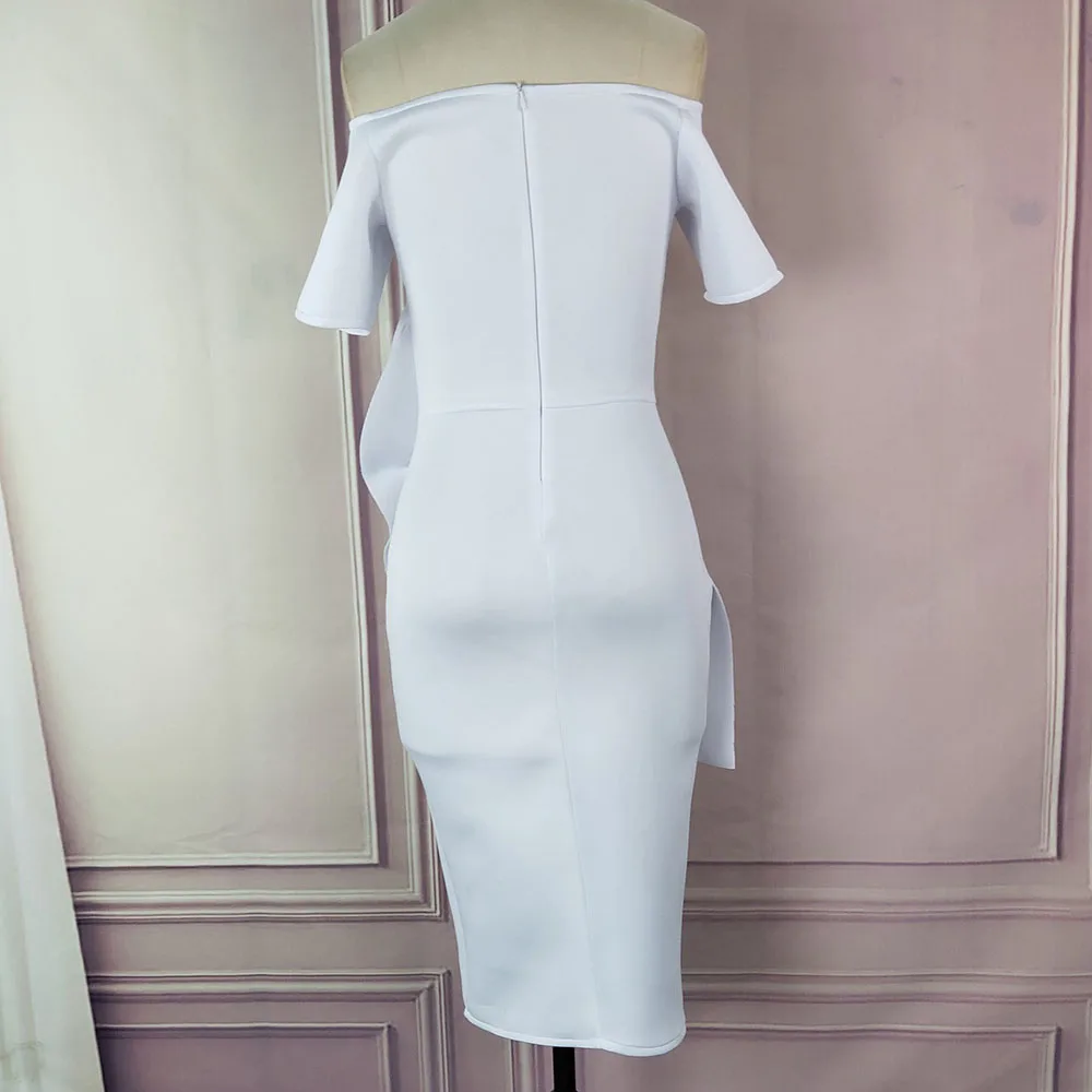 Белые облегающие вечерние платье Элегантное Вечернее Vestido Для женщин
