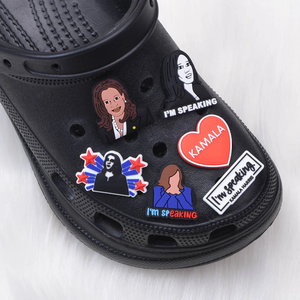 

1 Pcs Black Lives Matter Soft PVC Shoe Charm Im Speaking JIBZ Accessories American Clog Shoes Buckle Decoration BLM DT45 JB46