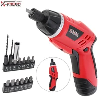 mini 100 240v cordless 4 8v folded handle rechargeable electric screwdriver with led lighting and two way rotating head