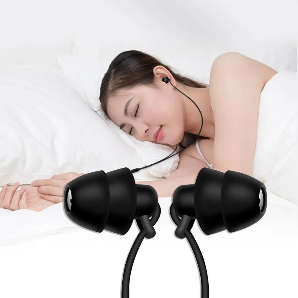 

Headset Soft Silicone Noise Cancelling Sleeping Headset Durable Earbuds For Home For MP3