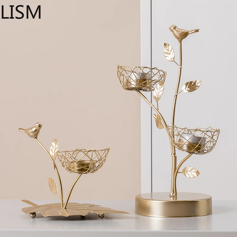 

Романтические подсвечники, золотые птицы, роскошные подсвечники, свадебные украшения, настольный канделябр в центр стола, Декор