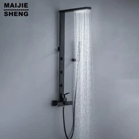 rainfall bath shower mixer tap bidet sprayer head swivel spout bathroom shower system body massage jets shower faucet set
