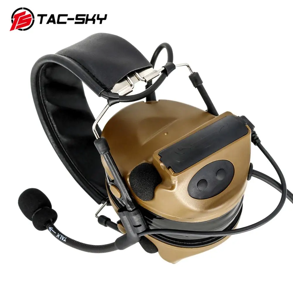 TAC-SKY COMTAC II silicone earmuffs version outdoor hunting sports hearing defense noise reduction pickup tactical headset CB