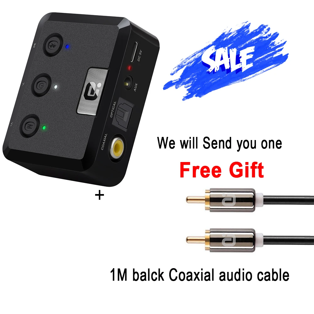 MR235B TAC510 MR235B оптический коаксиальный Bluetooth 5,0 приемник aptX ll 3,5 мм разъем Aux беспроводной аудио адаптер aptX низкая задержка - Цвет: MR235B TAC510