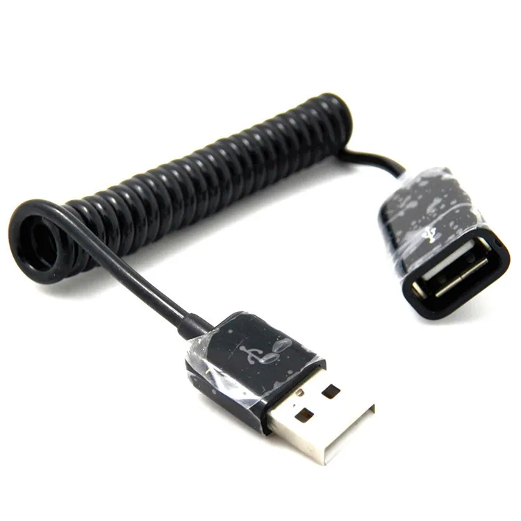 

10cm 0.8m 30 cm 2.5 M 1 pes de cabo de extensao USB 2.0 de sincronizacao adaptador de carregador em preto
