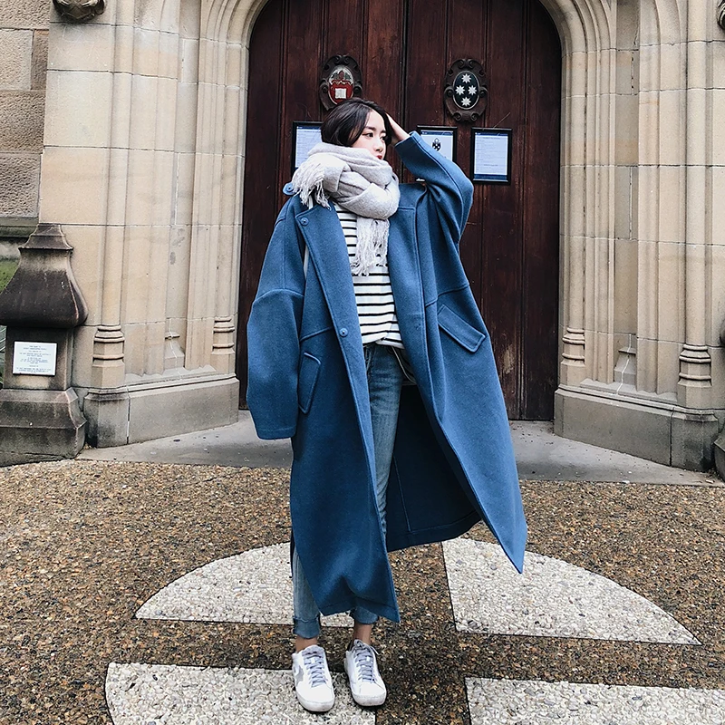 

Куртка женская шерстяная двусторонняя с капюшоном, свободного покроя