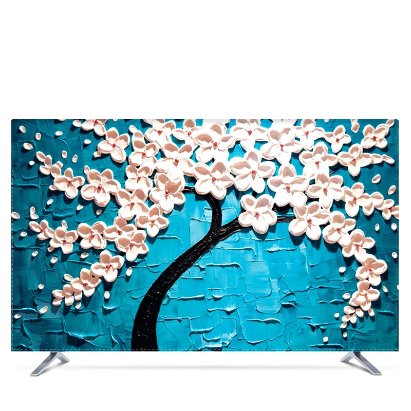 Изготовленный На Заказ 1"-80" 22 дюймов 75 дюймовый ЖК-экран tv PC крышка декоративная капот занавес приносить богатство сокровище водонепроницаемый синий