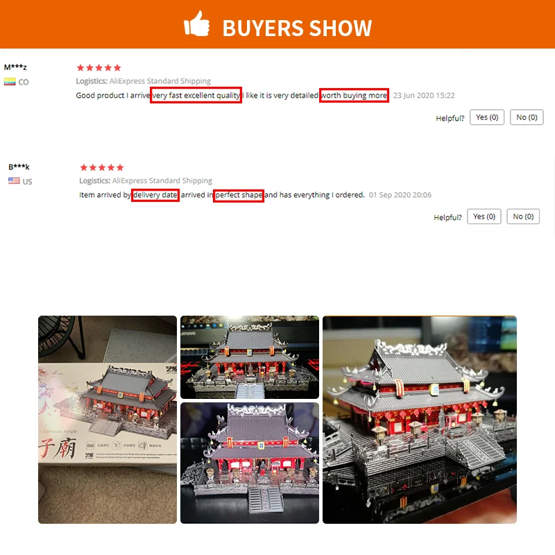

Piececool Fun 3D Nano Puzzle Metal Confucius Temple Models Educational Toys For Children Adult Friend Birthday Gifts