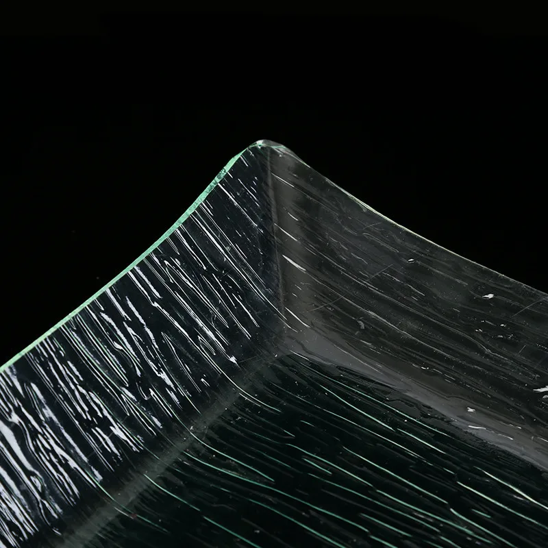 Акриловая прямоугольная прозрачная тарелка для сашими рыбками поднос льда