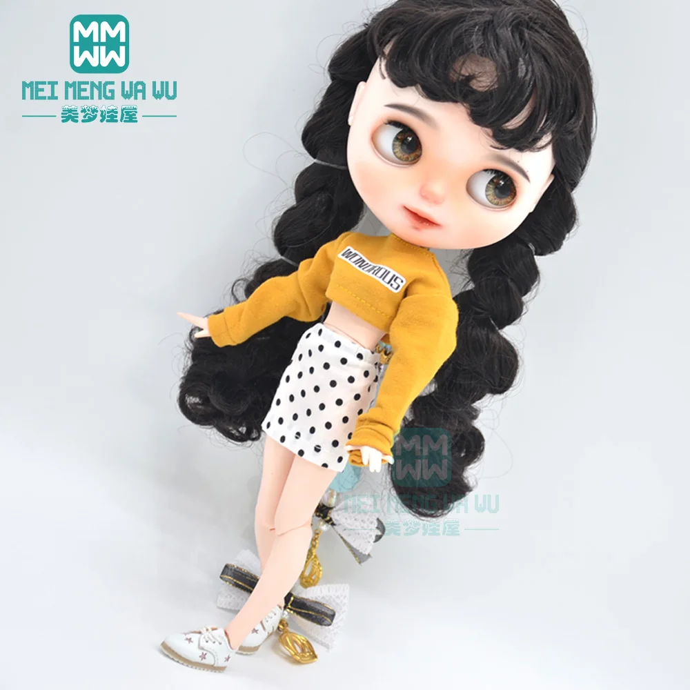 1 шт. одежда Blyth Doll модная свободная футболка джинсы для куклы Azone obitsu FR 1/6|Куклы| |