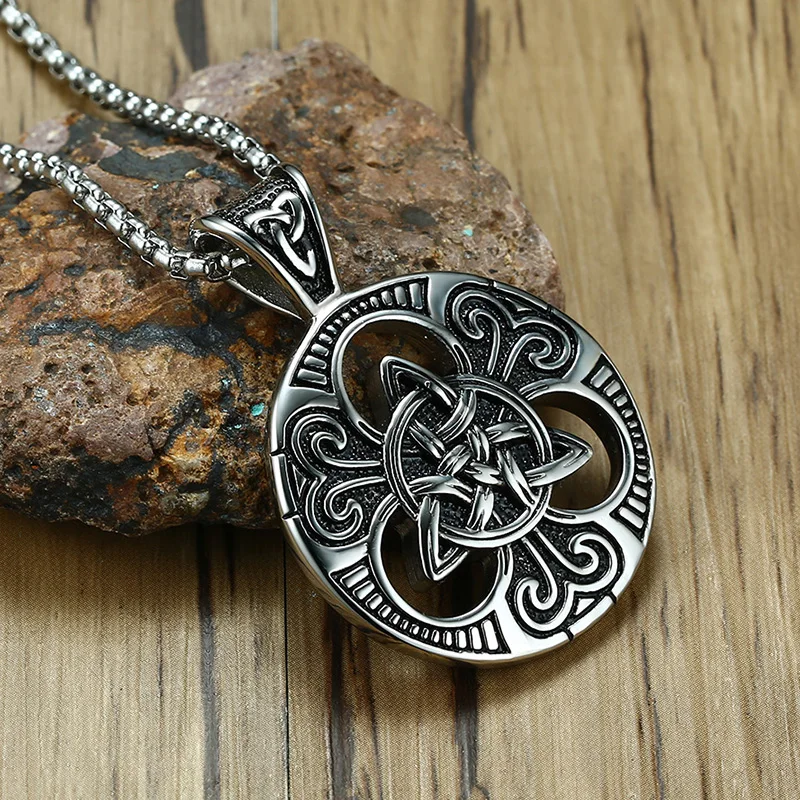 Modyle Vintage Gothic Cross Necklace Triskele Scottish Irish Triangle Knot Antique Punk Pendant | Украшения и аксессуары