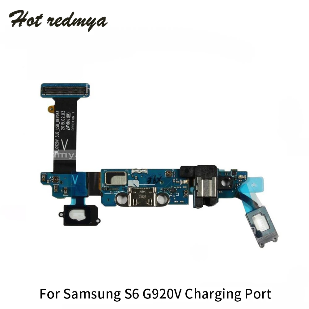 Соединитель USB для зарядки док-станции гибкий кабель с микрофоном Samsung Galaxy S6 G920F