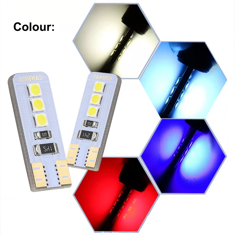 

NLpearl Signal Lamp T10 W5W 194 168 LED Bulb 3030 6SMD W5W Led Canbus Car Wedge Clearance Lamp Interior Parking Light 12V White