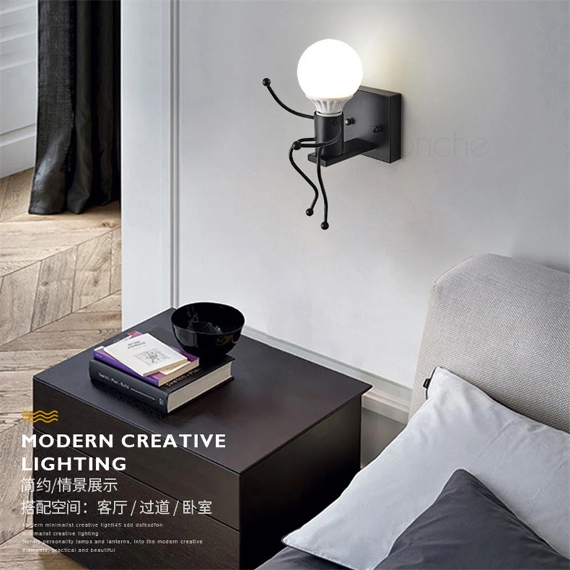 Современные Настенные светильники в форме человека скандинавские светодиодные