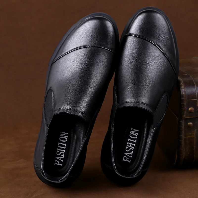 Men Business Formal Wear Hollow-out casual Shoes Breathable lace up oxfords Soft Bottom genuine Leather shoes men | Обувь