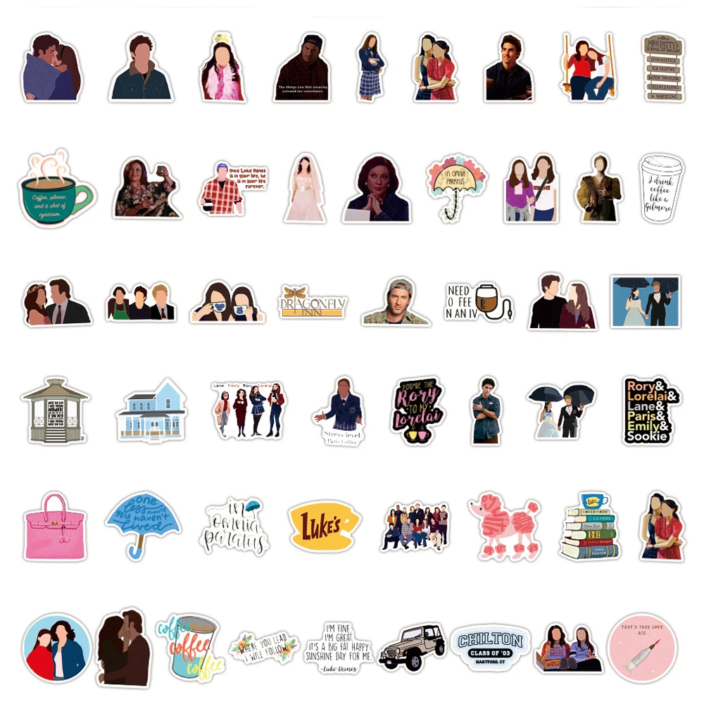 

10/30/50PCS TV Show Gilmore Girls Stickers Laptop Guitar Luggage Skateboard DIY Cool Waterproof Graffiti Sticker Decal Kid Toy