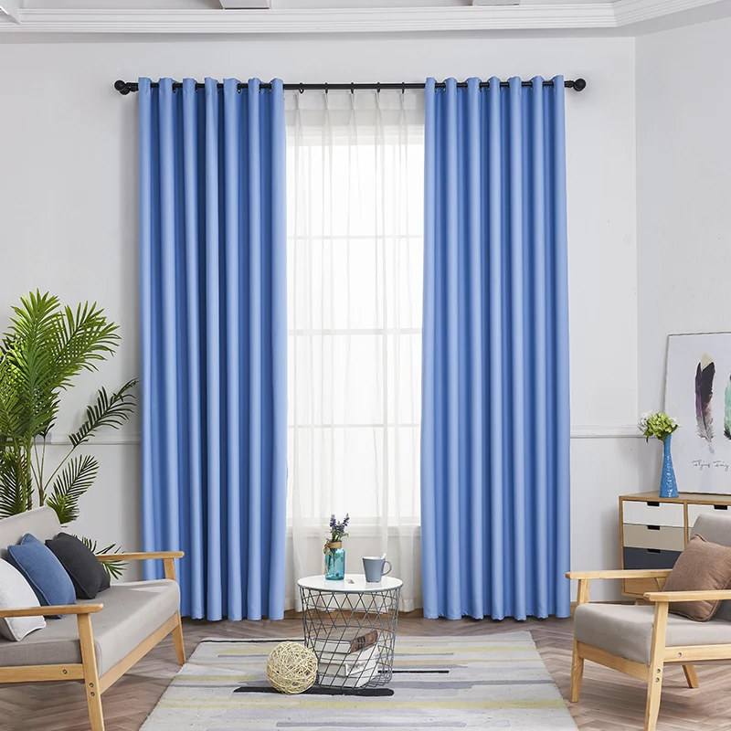 Затемняющие однотонные шторы высокоточные базовые тканевые оконные для