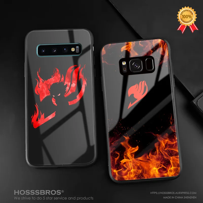 Fairy Tail anime Logo symbol Soft Silicone glass Phone Case Shell for Samsung Galaxy S8 S9 S10e S10 Note 8 9 10 Plus | Мобильные