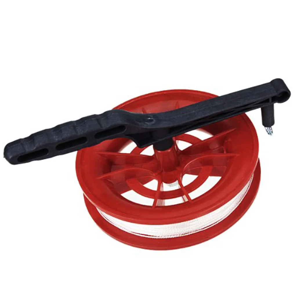 

Fire Wheel Kite Winder Tool Reel Handle Grip with 100M String Line Kids Toy