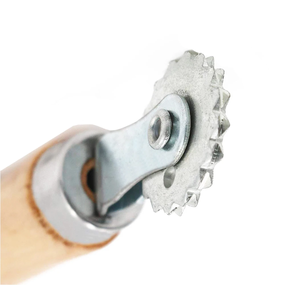 

3Pcs Wooden Handle Gear Sheep Intestine Embedding Device High-Speed Line Embedding Device Stainless Steel Beekeeping Tool