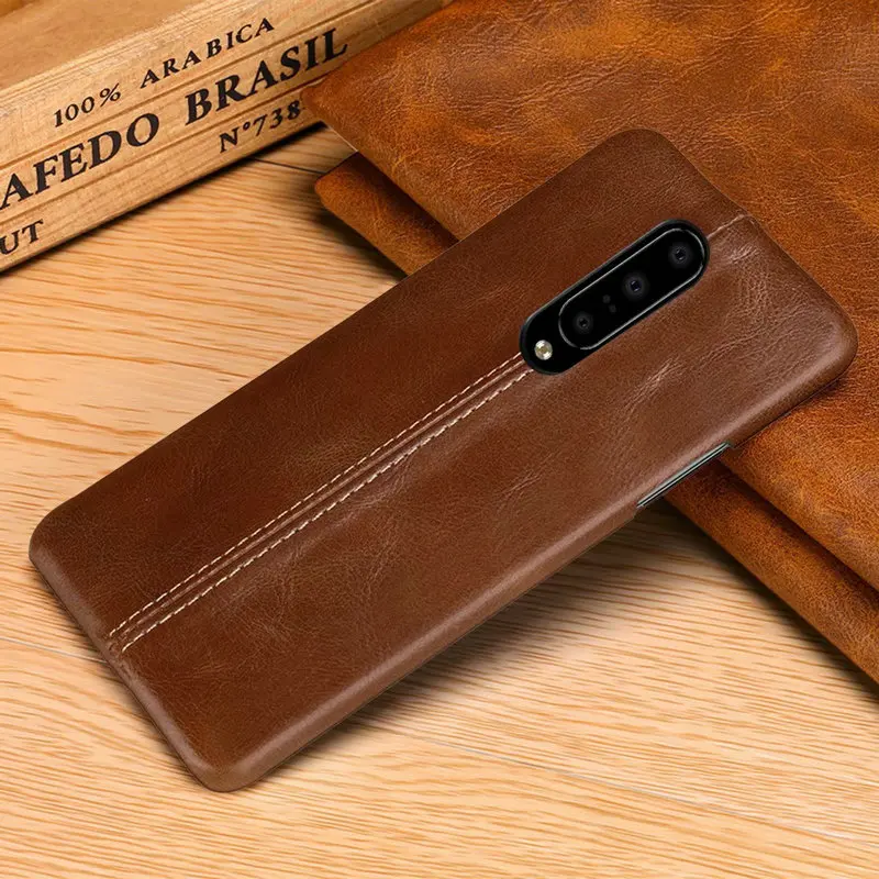 Oneplus 7 Pro Чехол для Oneplus7 Pro натуральная кожа задняя крышка Oneplus 6 T Oneplus6 T настоящий кожаный бампер чехол Oneplus 6 Funda