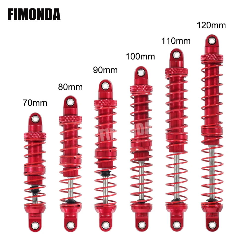 FIMONDA 4 шт. двойные Пружинные металлические удары красный 70 мм 80 90 100 110 120 для 1/10 RC