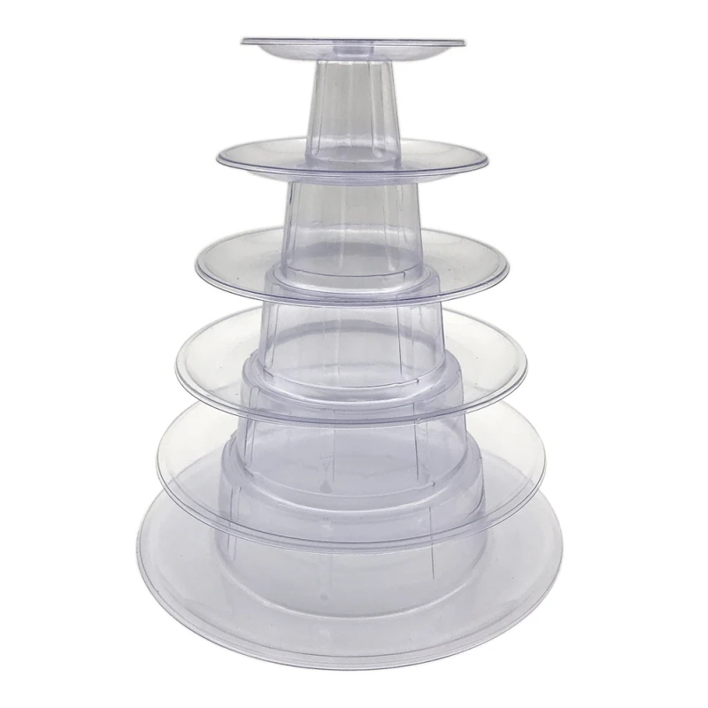 

4/6 Tiers Macaron Display Stand Cupcake Tower Rack Cake Stands PVC Tray For Wedding Birthday Cake Decorating Tools Bakeware #