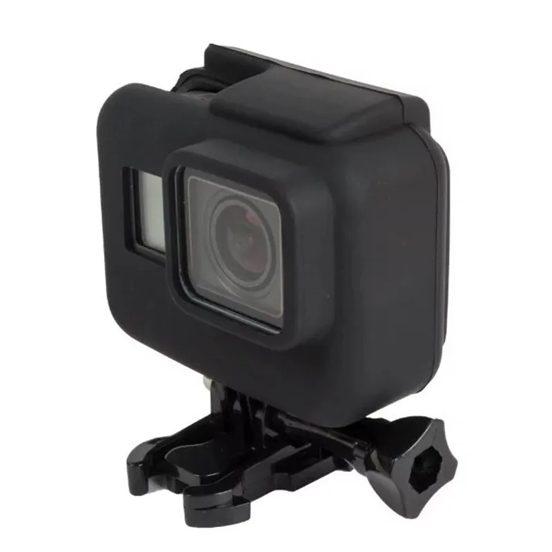 Красочные Мягкие Силиконовые Резиновые рамки защитный чехол для GoPro Hero 5 6 7 Черный Защитный чехол для Go Pro 5 Аксессуары для камеры - Цвет: Black