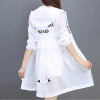 sun proof clothing womens uv protection summer new 2020 mid length ultra thin loose slim bf all match jacket fashion