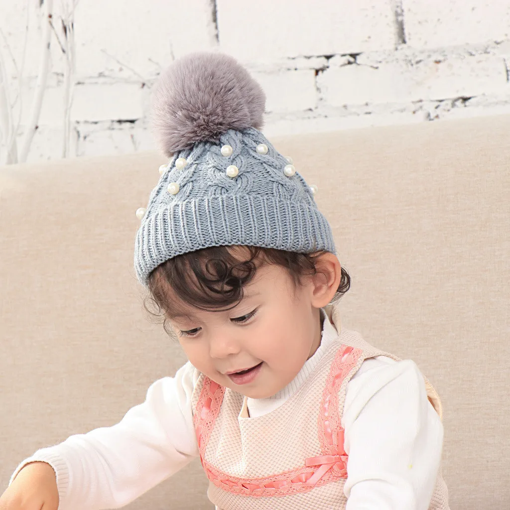 Зима 2020 милые пушистые шапки детская шапка с помпоном женская из меха теплая