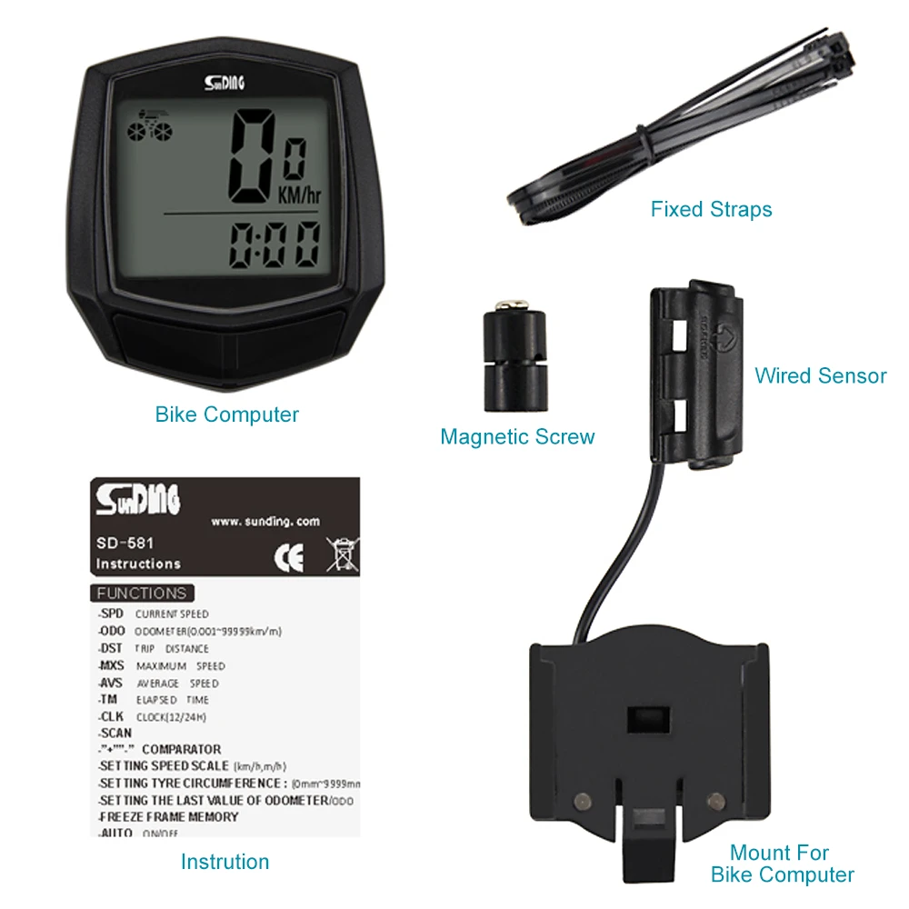Велоспорт велосипед компьютер Спидометр Секундомер одометр Водонепроницаемый