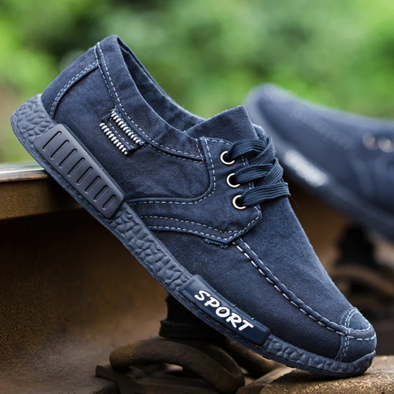 

Мужская парусиновая обувь Mazefeng, дышащая, нескользящая, полосатая, повседневная, для студентов