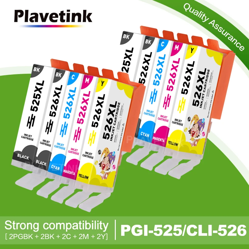 

Plavetink 2 Set PGI525 CLI526XL Printer Ink Cartridge For Canon PGI 525 CLI 526 XL Compatiable For Canon PGI-525 CLI-526XL PIXMA
