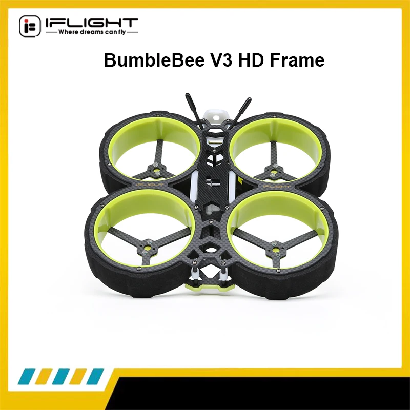 iFlight BumbleBee V3 HD 145mm 3inch FPV CineWhoop Frame Kit with 2.5mm arm compatible Nazgul 3040 propeller for FPV drone part