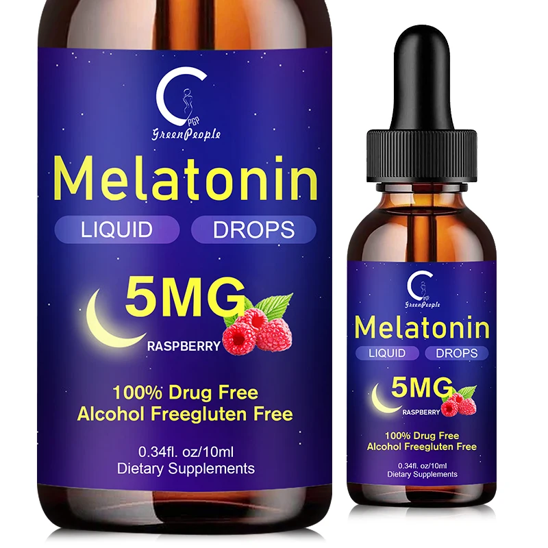 Greenpeople 5 Mg Natural Melatonin Drops Sleep Support Help Deep Sleep Health Supplement Save Insomnia Adult Night Sleep Aid Oil