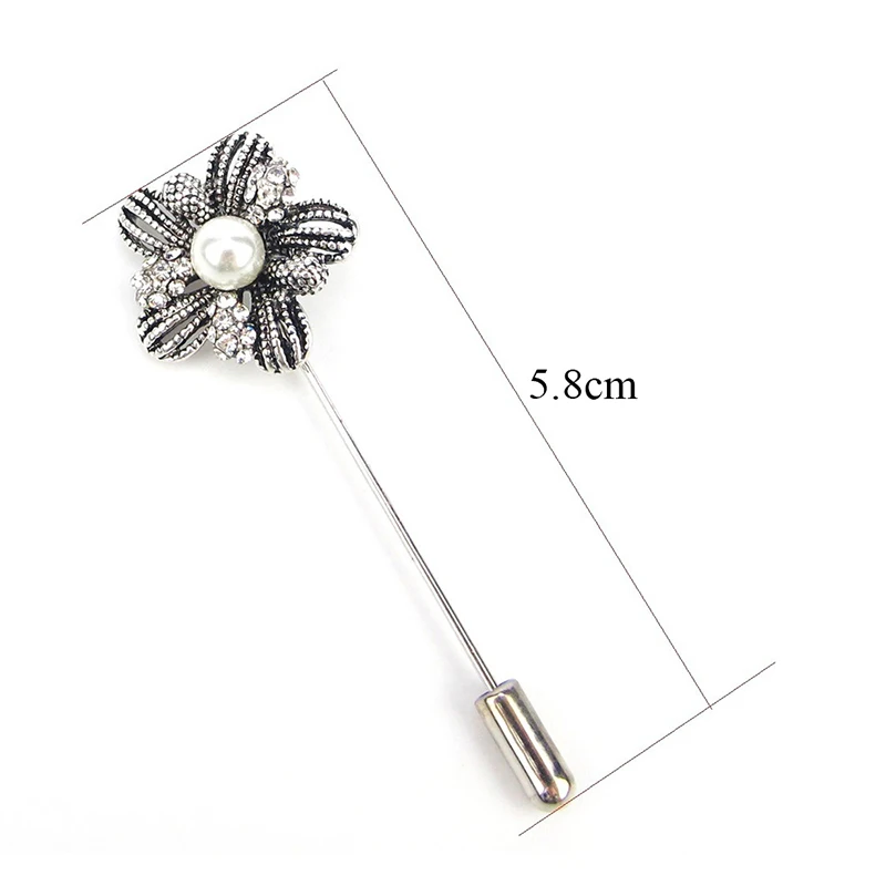 

Fashion New Sweater Brooch Rose Flower Corsage Camellia Long Needle Pin For Women Shawl Shirt Collar Accessories