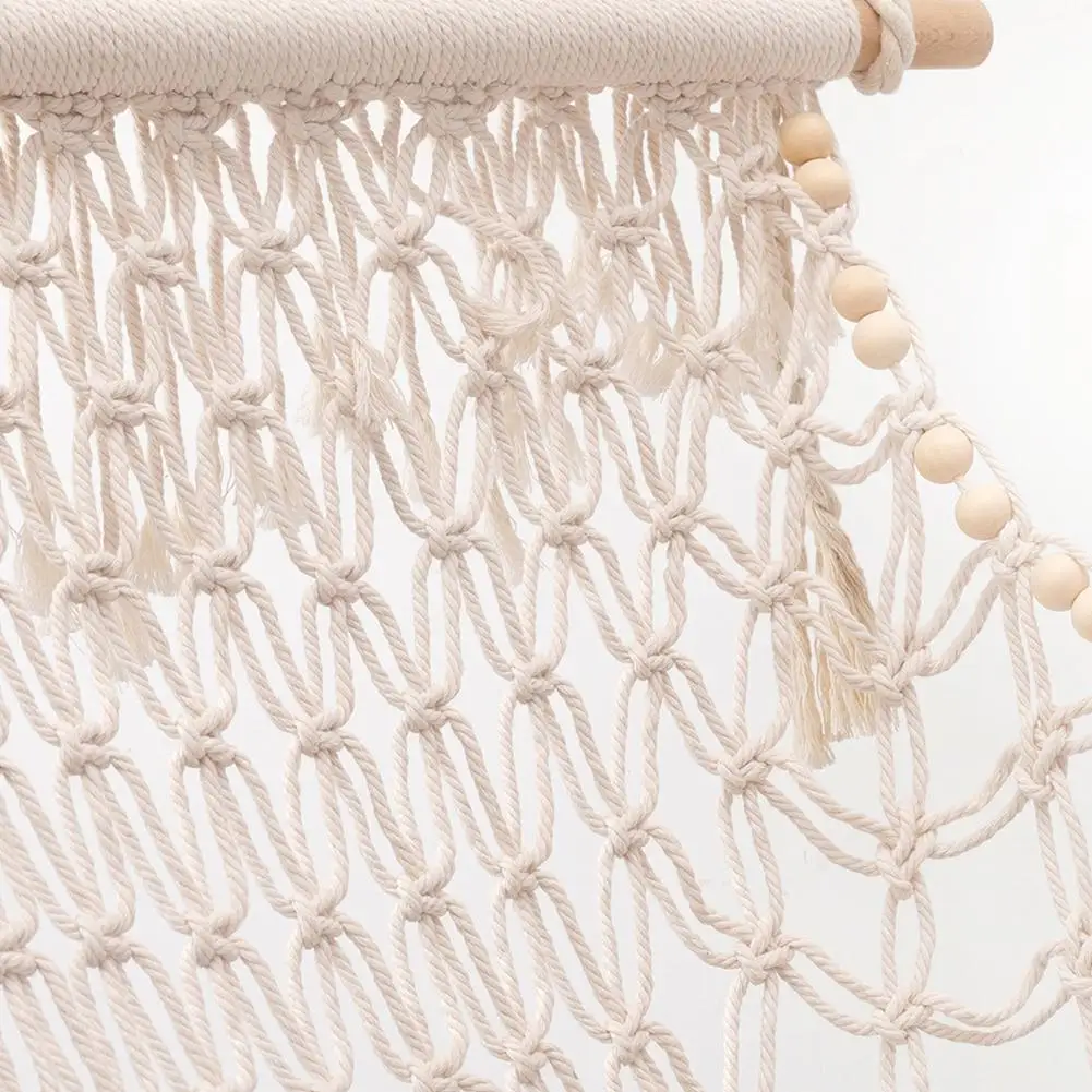 Детские качели Boho твердые деревянные кисточкой ручной работы Ткачество детские