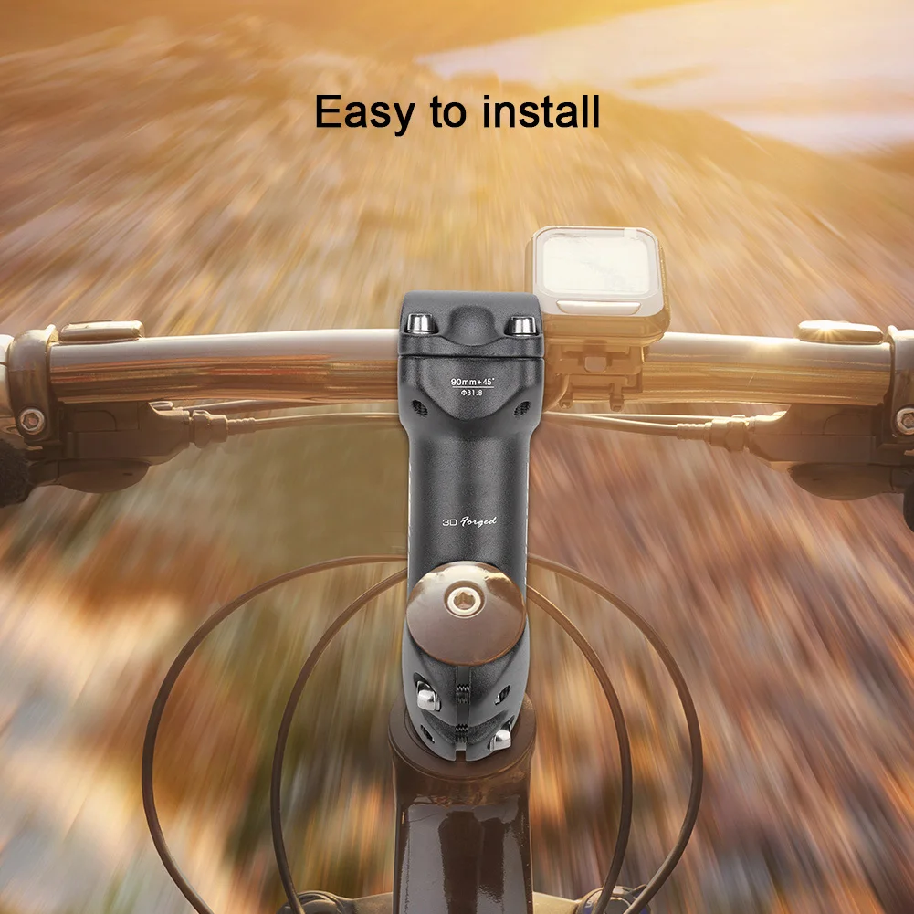 

Aluminum Alloy Adjustable Bicycle Stem Riser 31.8mm Mountain Bicycle Bike Tube Stem Replacement Part Accessory