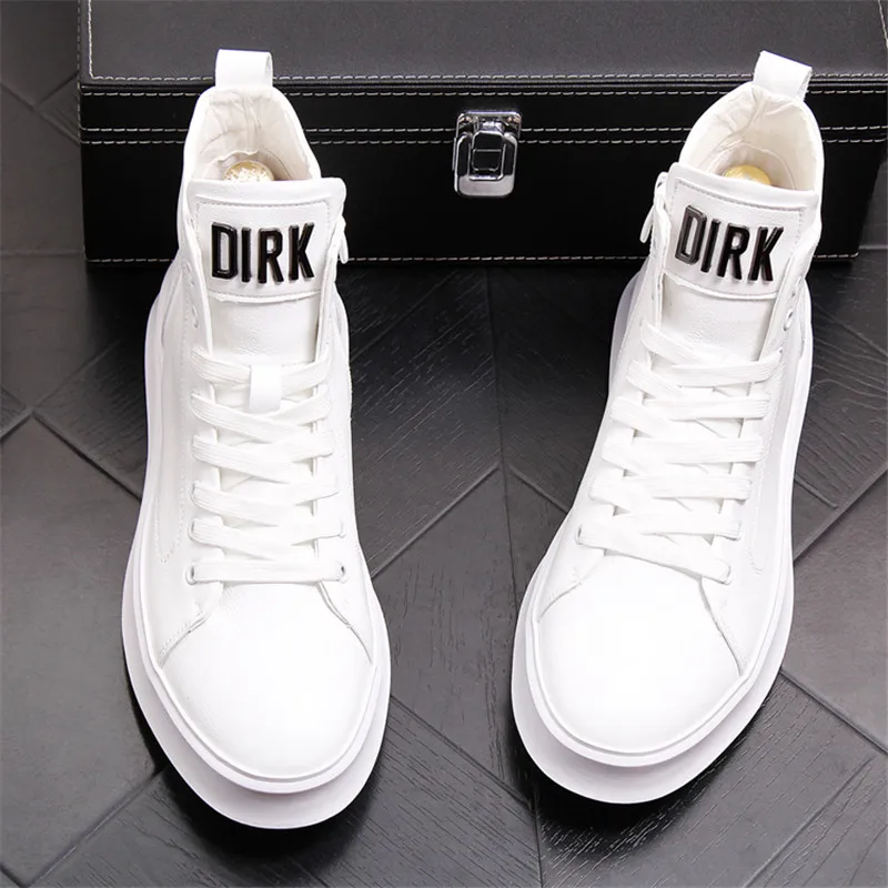 Высококачественная модная мужская обувь с высоким верхом в британском стиле