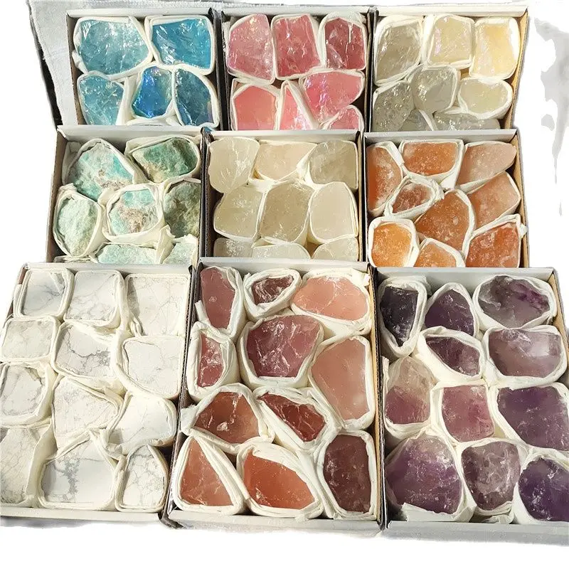 

Mineral Specimens Set Natural Rough Stone Crystal Raw Ore Healing Box For Home Decor