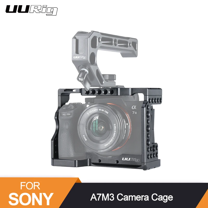 UURig клетка для камеры Sony A73 A7R3 A7M3 стандартная БЫСТРОРАЗЪЕМНАЯ пластина Arca с