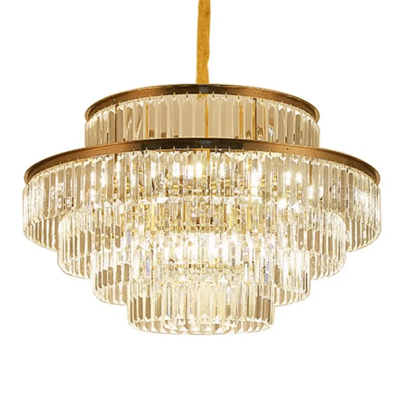 Хрустальная люстра из нержавеющей стали для гостиной современный светильник в