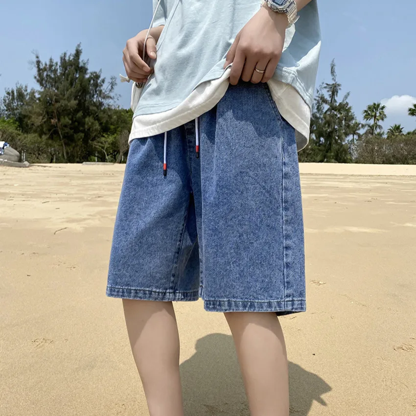 

Spring Summer Men's Shorts Loose Couple Casual Knee Length Pants Korean Style Shorts for Man