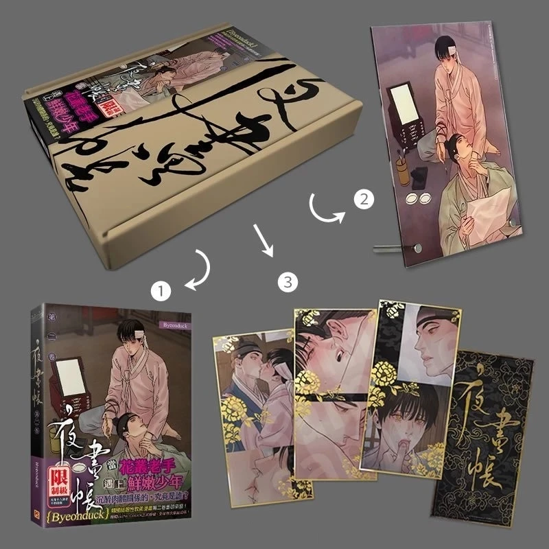 

Popular Korean Love Limited Edition Byzantine Comic Book Night Painter Male Comic Book Love Comic Book Bookmark Stationery