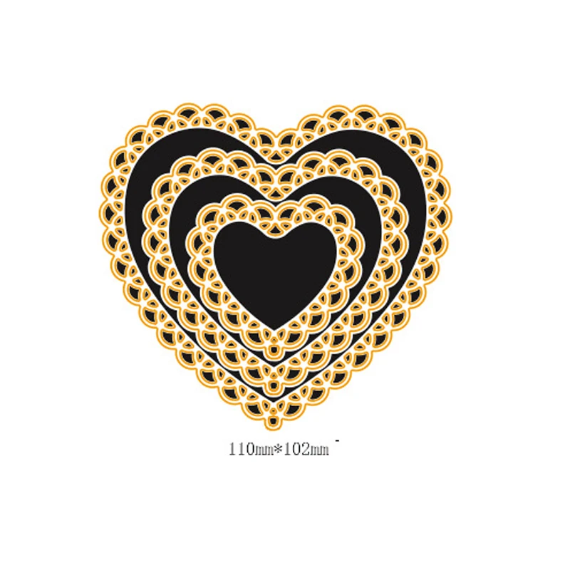 Скрапбукинг кружева металл сердечки резки штампы новые 2019 ремесло Рождество