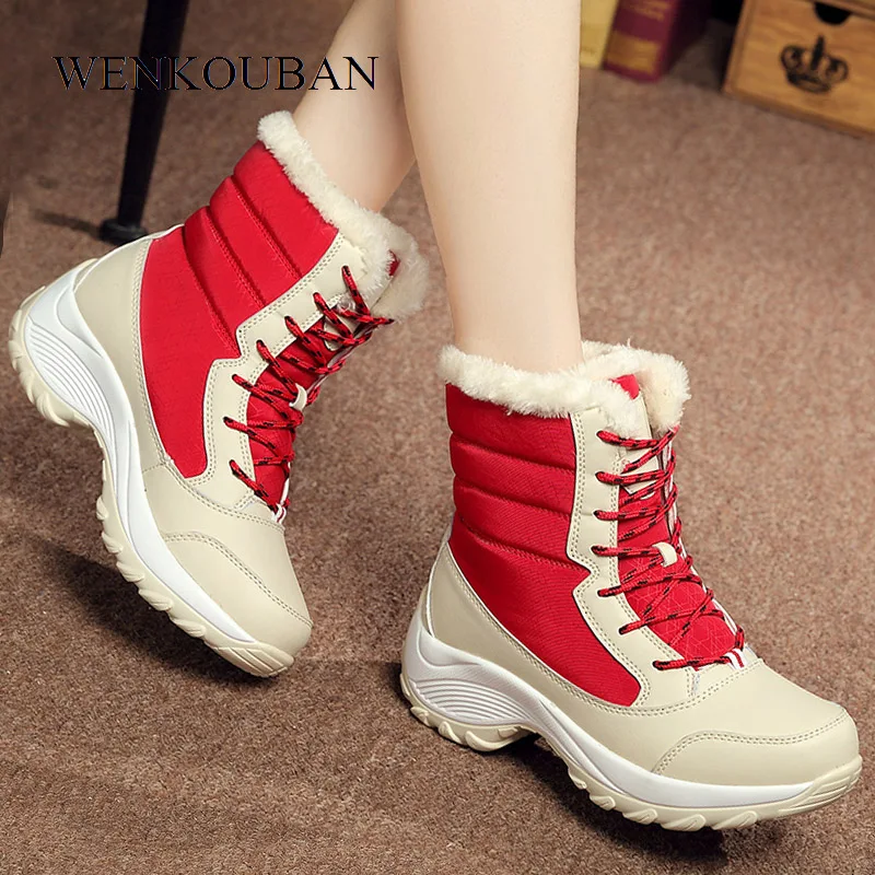 2018 зимние сапоги женские ботильоны на платформе белые туфли танкетке резиновые