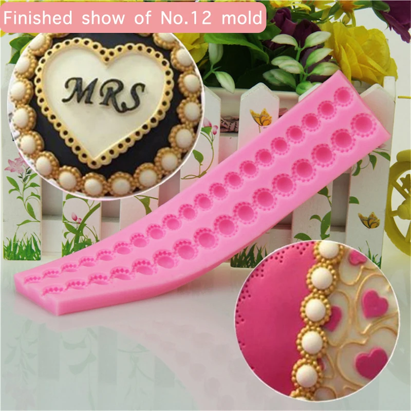 Силиконовая форма с классическим рисунком кружевной коврик для помадки